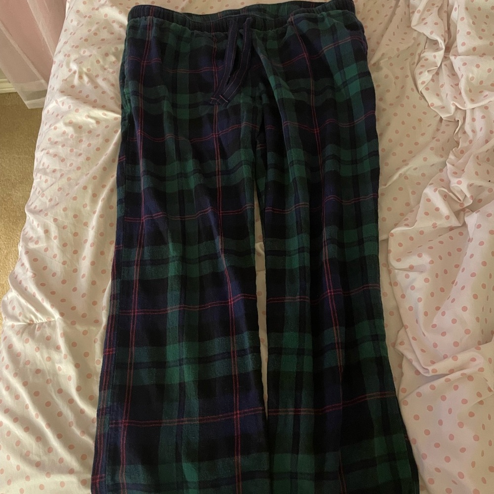 Old Navy Kids Plaid Sweatpants in Green and Navy